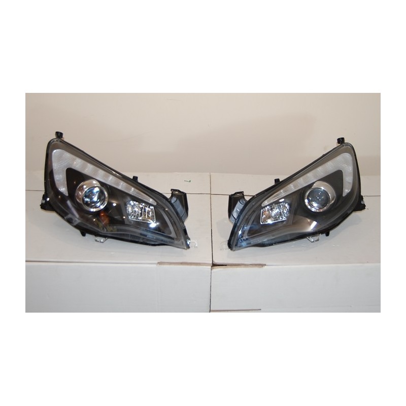 Faros Delanteros Luz De Dia Opel Astra J DRL Black