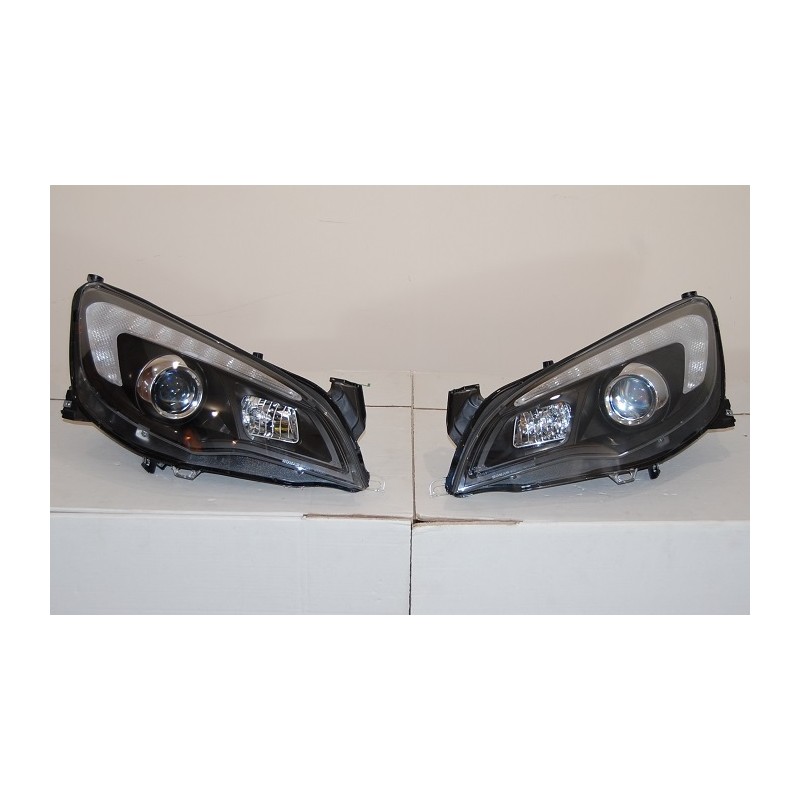 Faros Delanteros Luz De Dia Opel Astra J DRL Black