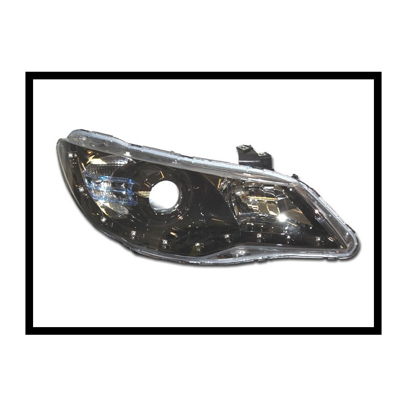 Faros Delanteros Luz De Dia Honda Civic '05 4P. Black