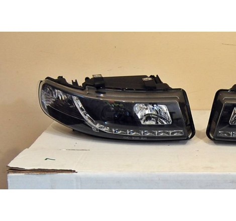 Faros Delanteros Luz De Dia Seat Leon-Toledo '99-04 Black