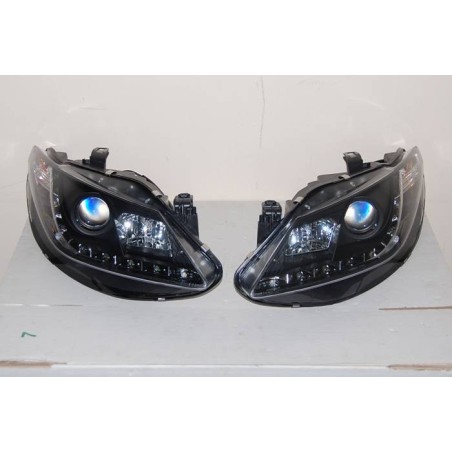Set Of Headlamps Day Light Seat Ibiza 2009 6J Black