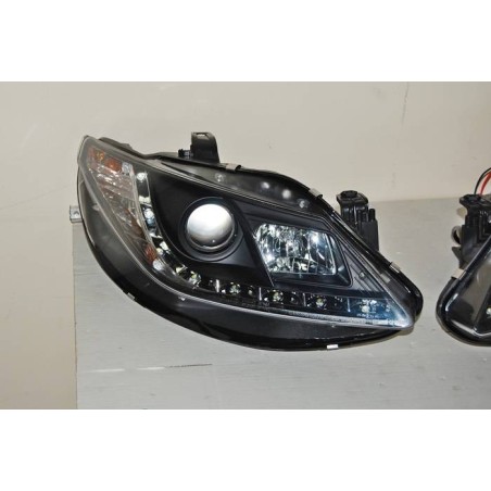 Set Of Headlamps Day Light Seat Ibiza 2009 6J Black