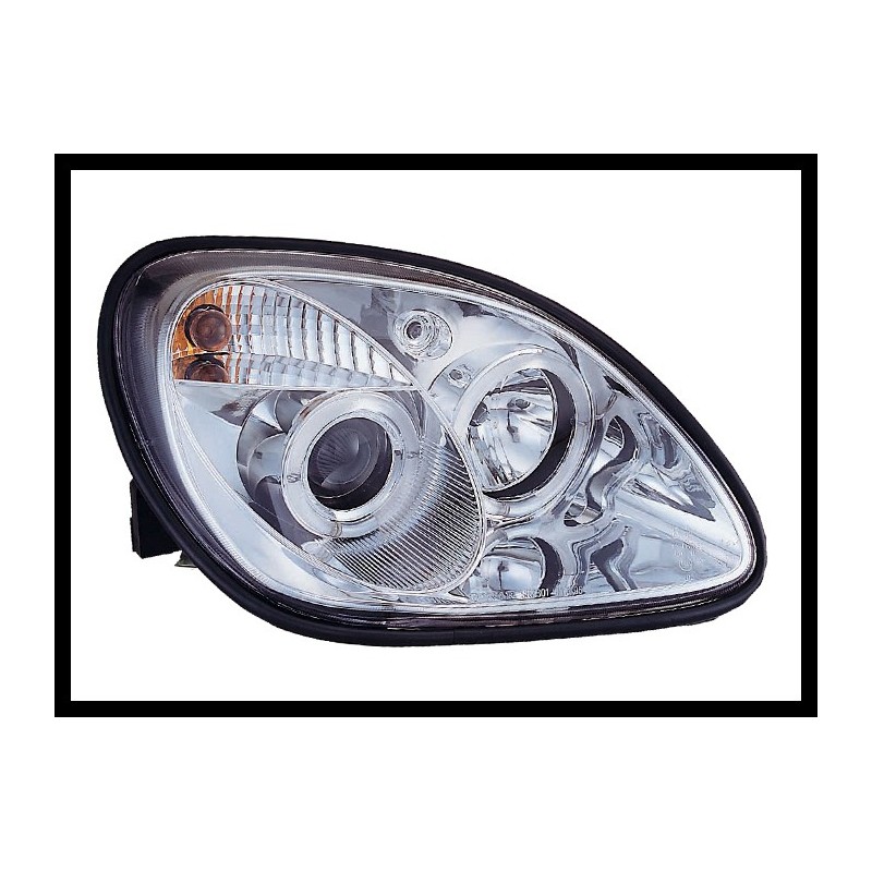 Set Of Headlamps Angel Eyes Mercedes SLK 1996, Chromed