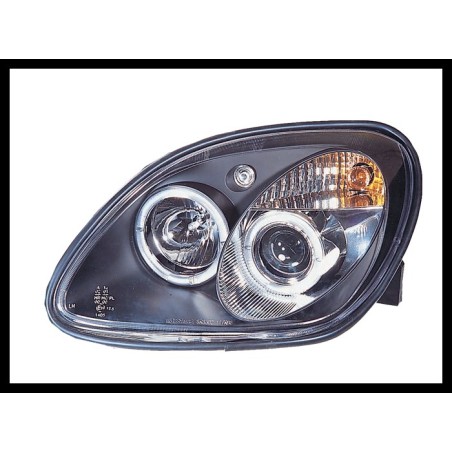 Fanali Anteriori Angel Eyes Mercedes SLK 96 Black