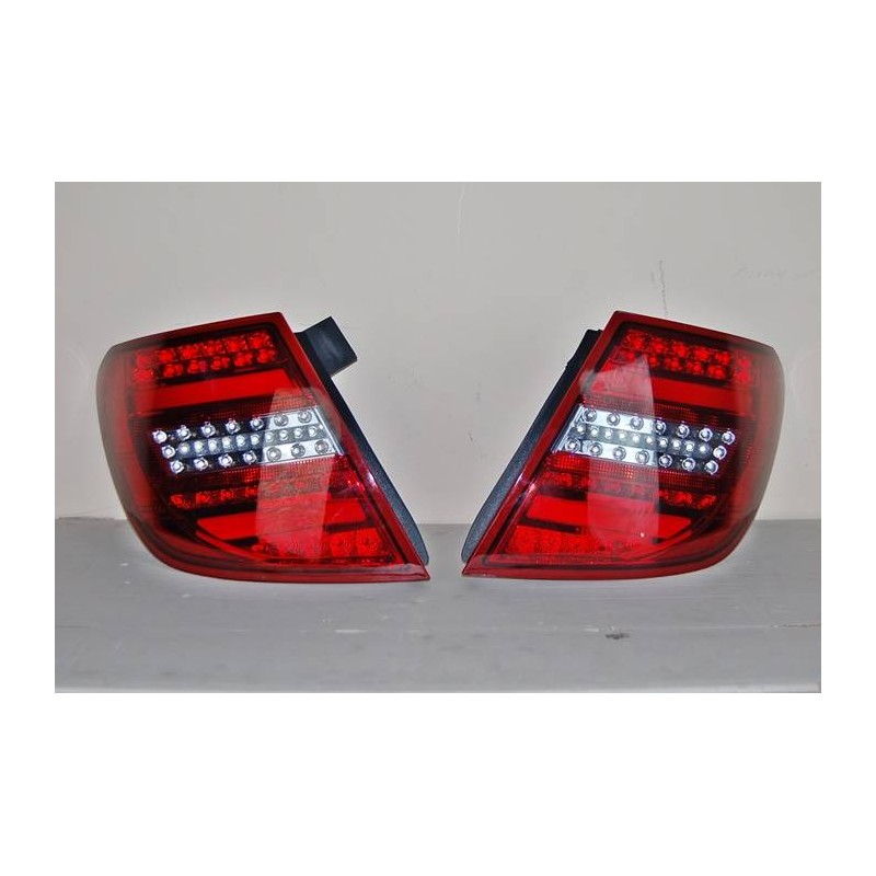 Set Of Rear Tail Lights Mercedes W204 2011-2014 Led Red Clear