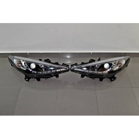 Set Of Headlamps Day Light Peugeot 207 Black
