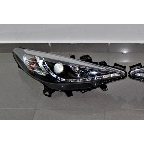 Set Of Headlamps Day Light Peugeot 207 Black