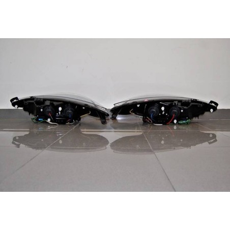 Set Of Headlamps Day Light Peugeot 207 Black