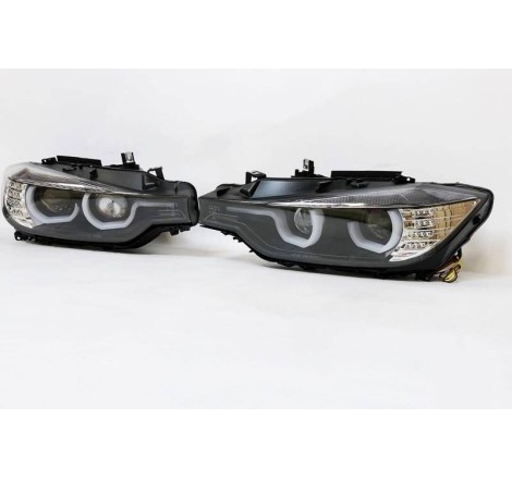 Faros Delanteros Luz De Dia BMW F30 / F31 12-15 Xenon DRL Black