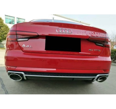 DIFUSSORE POSTERIORE AUDI A4 B9 2016+ LOOK RS4 ABS