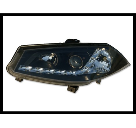Faros Delanteros Luz De Dia Renault Megane '03 Black