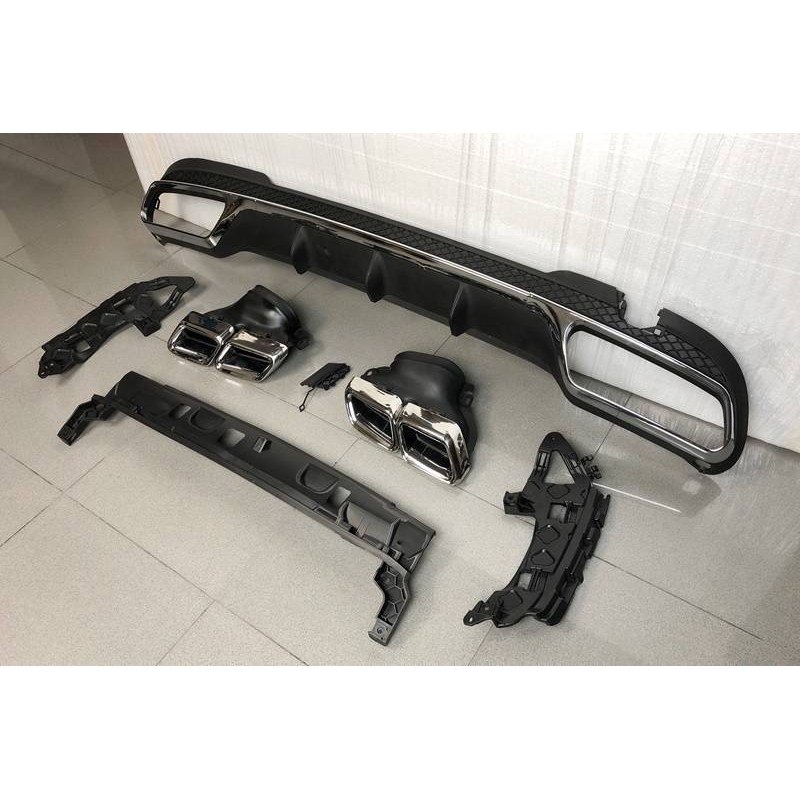 Rear Diffuser Mercedes W212 2014-2015 SW / 4D Look AMG E63