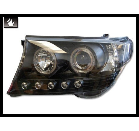 Faros Delanteros Toyota Land Cruiser F J200 08 Black H1-H1