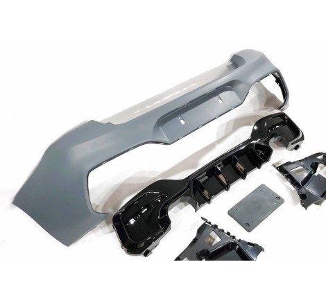 Rear Bumper BMW F20 /F21 LCI 15-18 Performance 2 Exhaust Double Glossy Black