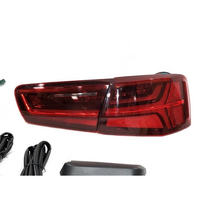 Set Of Rear Tail Lights Audi A6 Sedan 2011-2015 Look 2016 Red