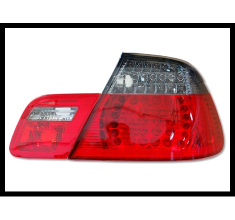 Feux Arrières BMW E46 '98-'05 CC, Led, Rouge, Chromé, Fumé