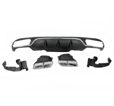 Diffusore Posteriore Mercedes W213 4 porte look AMG E63 ABS
