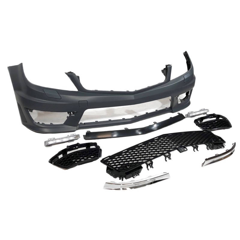 Front Bumper Mercedes W204 Coupe / 4 Doors 2007-2013 AMG look C63 Park Sensor