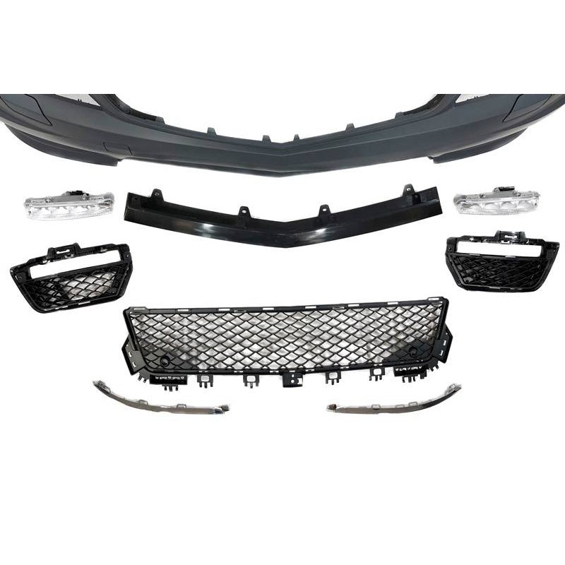 Front Bumper Mercedes W204 Coupe / 4 Doors 2007-2013 AMG look C63 Park Sensor