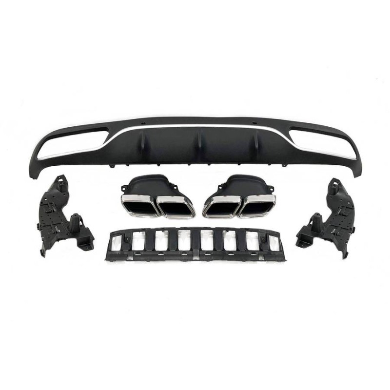 Rear Diffuser Mercedes W205 2014-2018 Coupe AMG Look C63 ABS