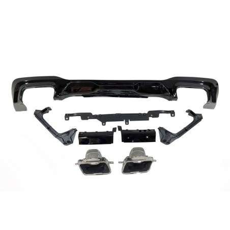 Diffusore Posteriore BMW F44 look M Performance Nero lucido