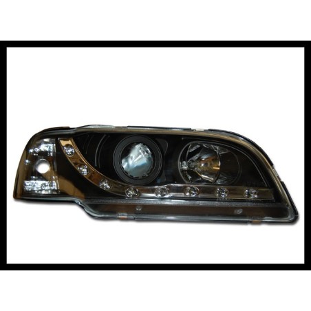 Set Of Headlamps Day Light Volvo S40 95-98 Black