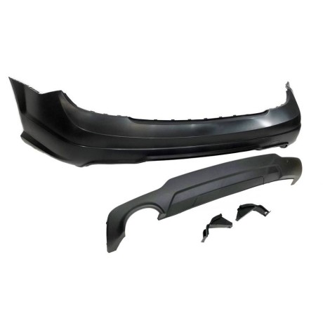 REAR BUMPER MERCEDES W204 07-13 2-4D 1 Exhaust LOOK AMG ABS