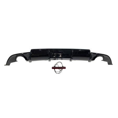 Diffusore Posteriore Volkswagen Golf 7.5 Look TCR Nero lucido Red Light