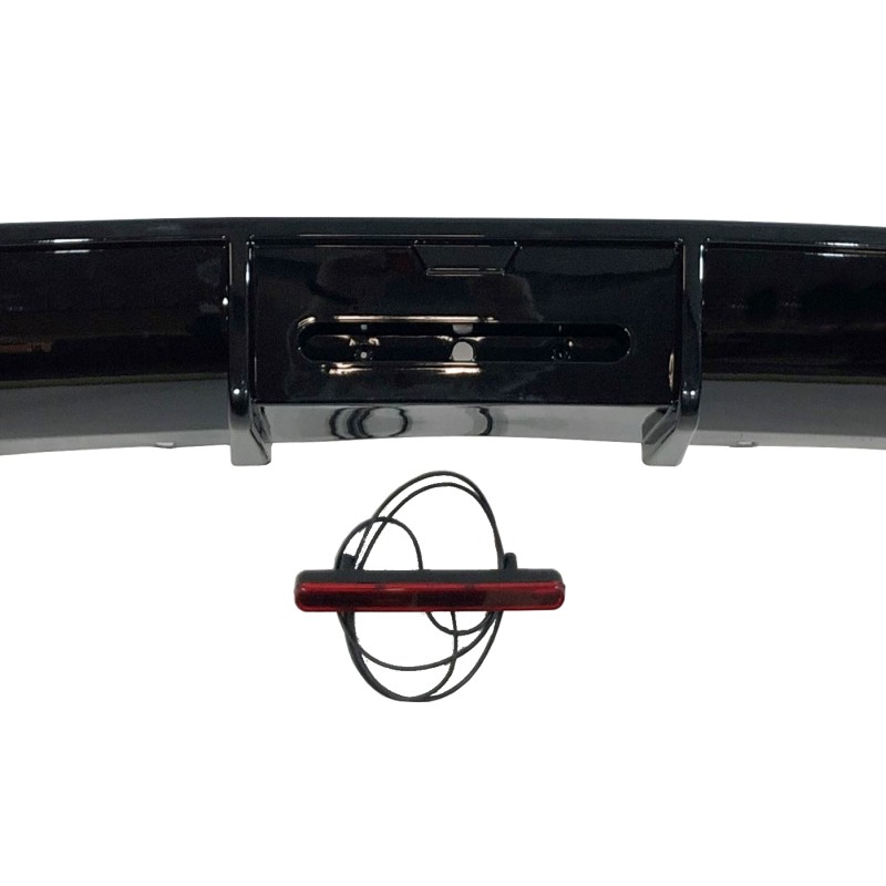 Rear Diffuser Volkswagen Golf 7.5 Look TCR Glossy Black Red Light