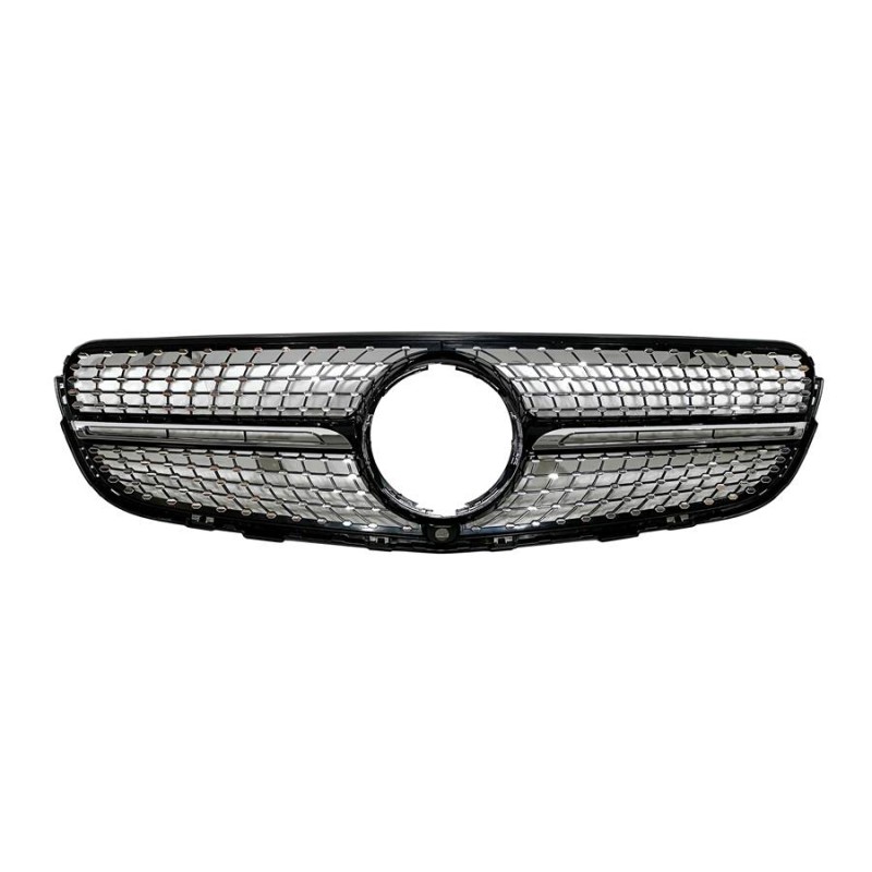 Front Grill Mercedes X253 2015-2019 Diamond Full Black Camera