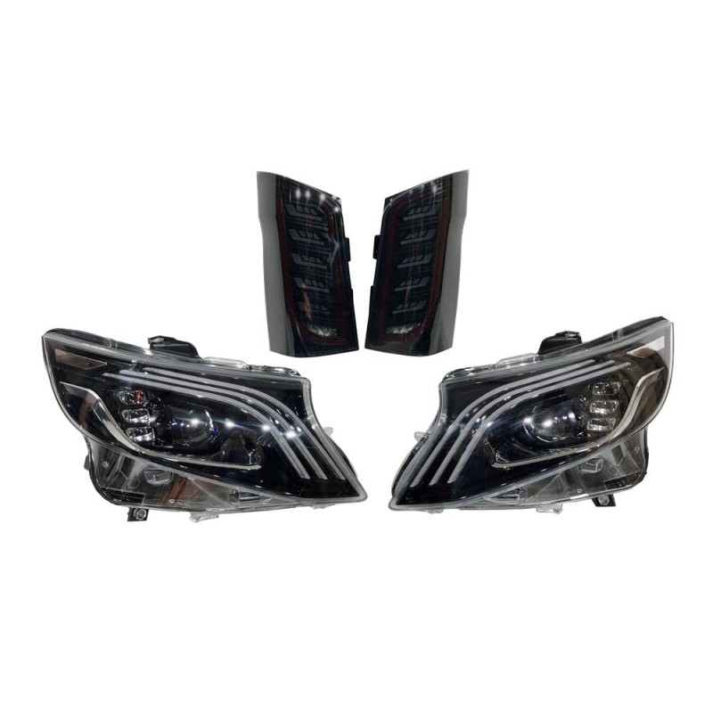 Set Of Headlamps and rear tails lights Mercedes Vito 260 2016-2020 Look Mayback