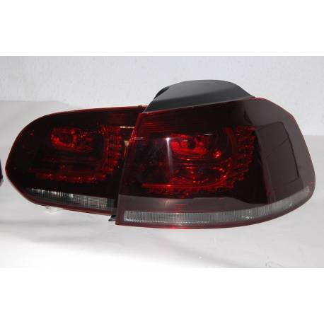 Set Of Rear Tail Lights Volkswagen Golf 6 R32 Led Red/Smoked