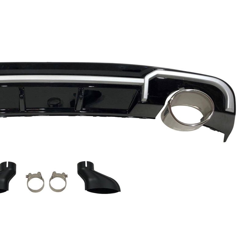 Rear Diffuser Audi A3 2016-2019 4 Doors Look RS3