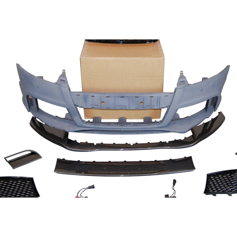 Front Bumper Audi TT 06-14 8J Look RS Spoiler Look Carbon Fiber