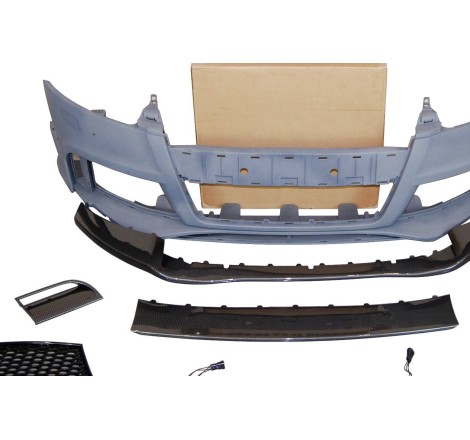 PARE-CHOC AVANT AUDI TT 06-14 8J LOOK RS SPOILER LOOK CARBONO