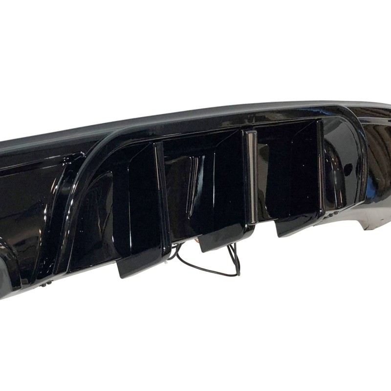 Rear Diffuser BMW E82 / E88 look M Performance Glossy Black Led brake light