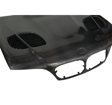 Capot Carbone BMW E46 '02-06 2P. Look M3 GTR C/T
