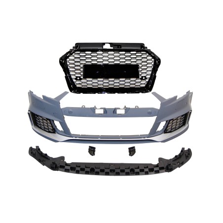 Front Bumper Audi A3 2016-2019 4 Doors Look RS3