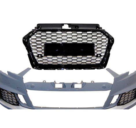 Front Bumper Audi A3 2016-2019 4 Doors Look RS3