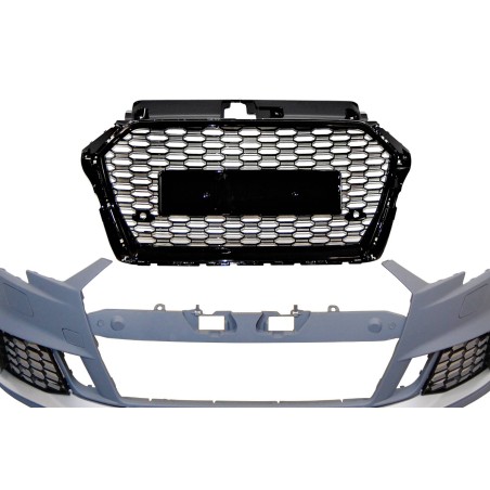 Front Bumper Audi A3 2016-2019 4 Doors Look RS3