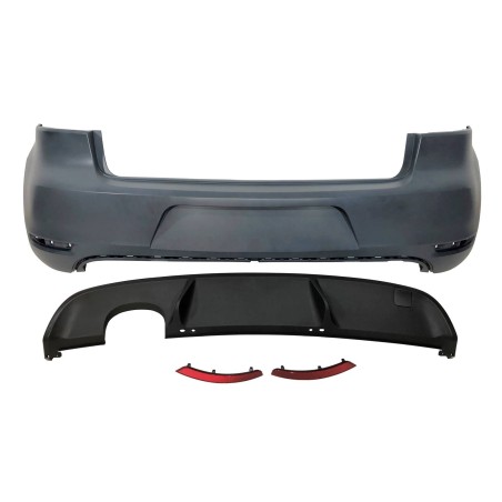 Paraurti Posteriore Volkswagen Golf 6 Look GTI 1 Scarico ABS