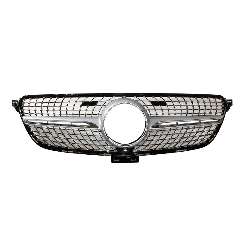 Front Grill Mercedes GLE Coupe C292 (2015-2018) GLE W166 SUV (2015-2018) Look Diamond Camera Chromed Front Grill Mercedes GLE Coupe C292 (2015-2018) GLE W166 SUV (2015-2018) Look Diamond Camera Chromed