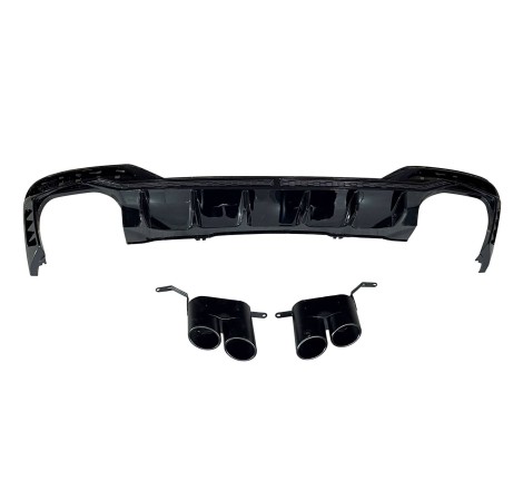 Diffusore Posteriore Audi A4 2020+ Look RS4 Black