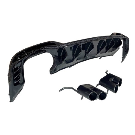 Difusor Trasero Audi A4 2020+ Look RS4 Black