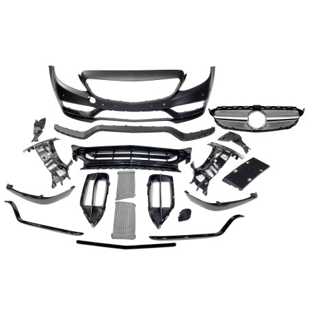 Paraurti Anteriore Mercedes W205 2014-2018 Coupe / 4P / SW look AMG C63