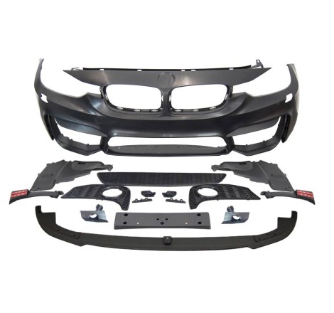 PARAURTI ANTERIORE BMW F30 / F31 LOOK M-TECH ABS ALLOGGI FENDINEBBIA