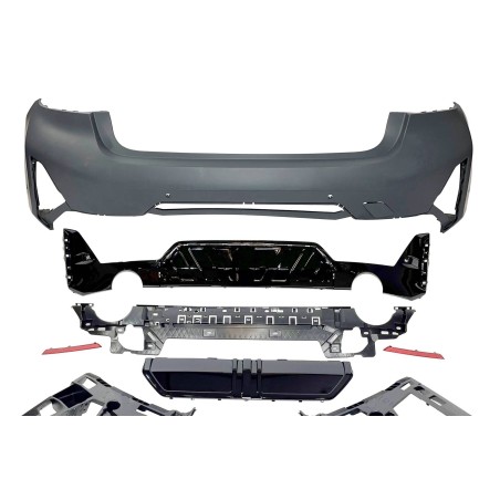 Paraurti Posteriore BMW G20 LCI 2023+ look M-Performance Nero lucido