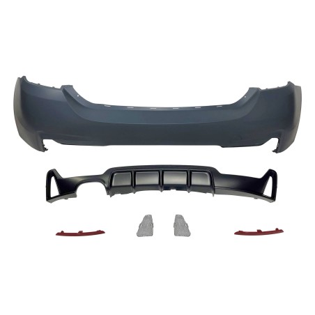 Rear Bumper BMW F32 / F33 / F36 Look M Performance 1 Exhaust Double