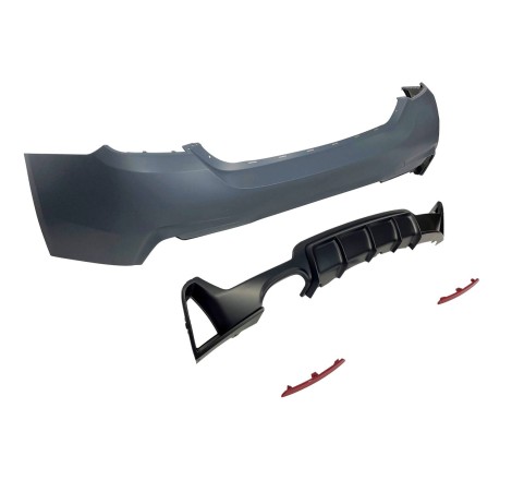 Paraurti Posteriore BMW F32 / F33 / F36 Look M Performance 1 Uscite doppio