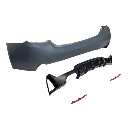Rear Bumper BMW F32 / F33 / F36 Look M Performance 1 Exhaust Double